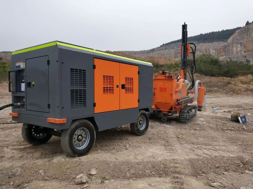 110kw 350 cfm screw air compressor 8bar 13bar diesel mobile air compressor